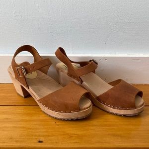 Lotta From Stockholm Highwood Sandal in Brown Oiled Nubuck